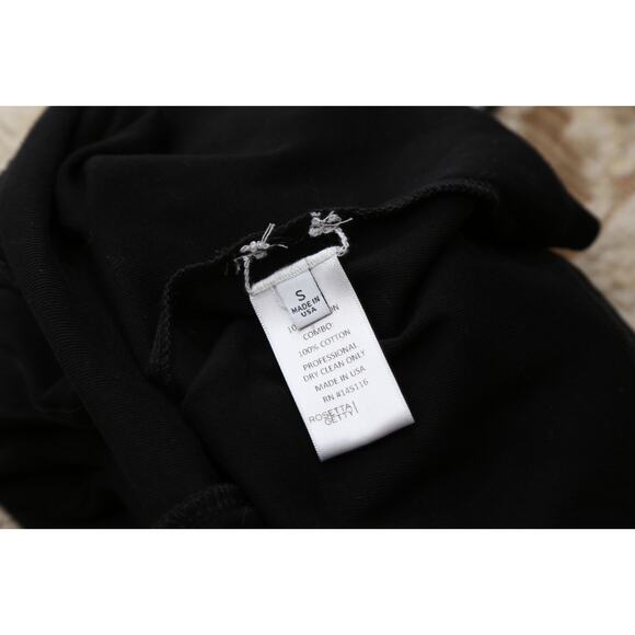 ROSETTA GETTY T-Shirt Black Cotton Off Shoulder Long Sleeve Stretch Size S - Picture 14 of 14
